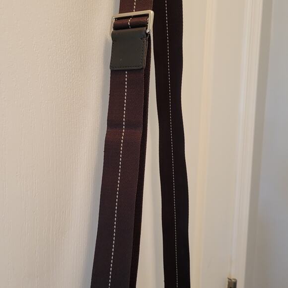 Y2K Coach Hertiage Signature Blue Stripe Messenger Bag EUC - Picture 11 of 16